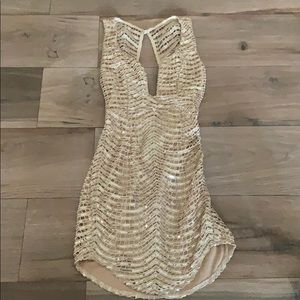 Gold Cocktail Dress